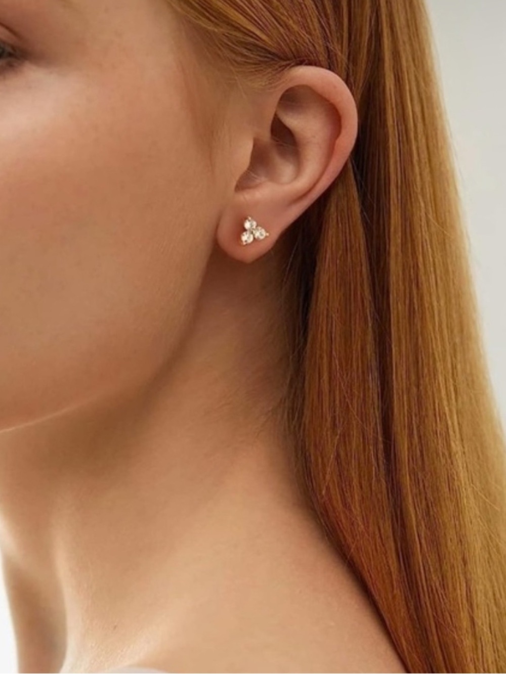 14k Gold Plated Cubic Zirconia Stud Earrings
